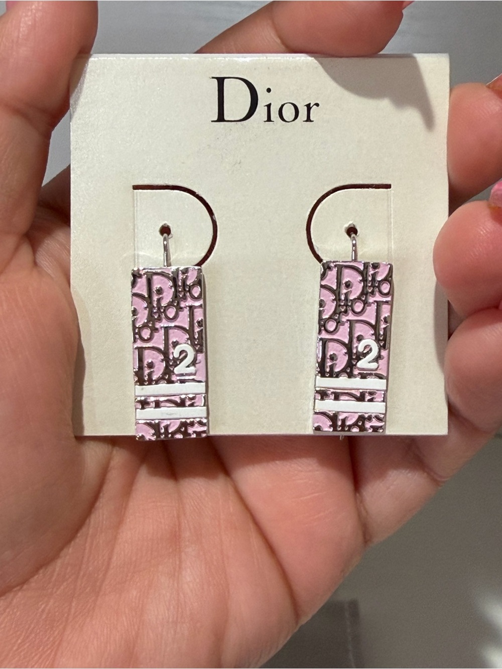 Dior Pink Trotter Drop Earrings - Picture 8 of 8
